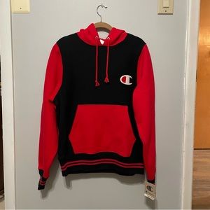 Champion Reverse Weave Hoodie - Red/Black (NWT)